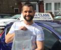 Rory with Driving test pass certificate